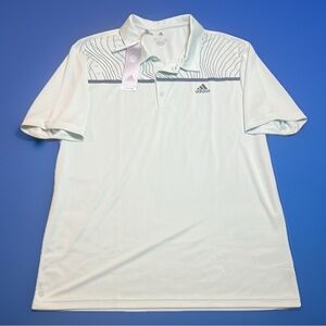 NWT Adidas Men's Light Green Golf Polo Shirt sz L Aeroready Technology